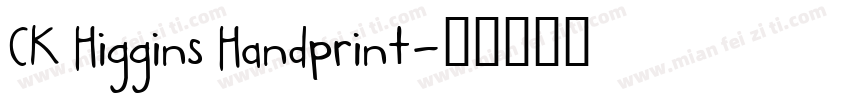 CK Higgins Handprint字体转换